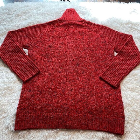 Draper’s & Damon’s Buttoned Red Tweed Cardigan Sweater Size Large - Picture 2 of 11